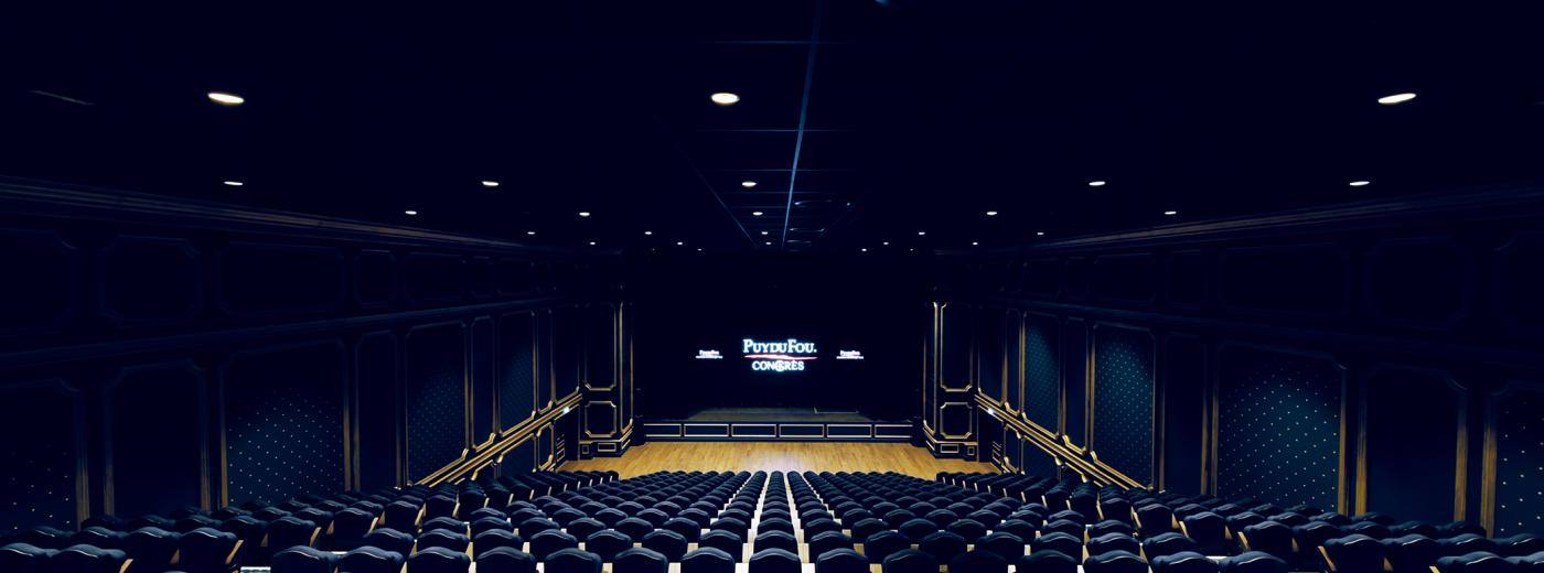 Equipment in our auditorium, the Salon Lully: